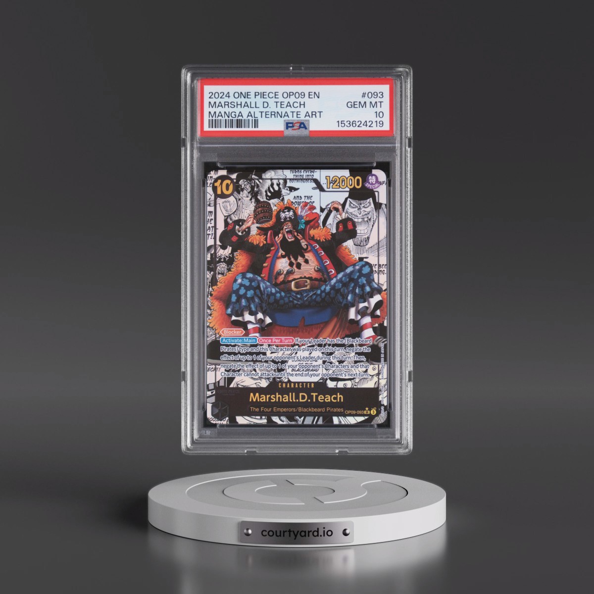 2024 OP09 JP マーシャル・D・ティーチ GEM MINT 10 2024 Marshall D. Teach - One Piece One Piece OP09-Emperors in the